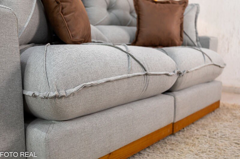 Sofá Retrátil Reclinável Gran Bello 2.00m Linho Cinza 31 - Molas Ensacadas Pocket - Imagem 6