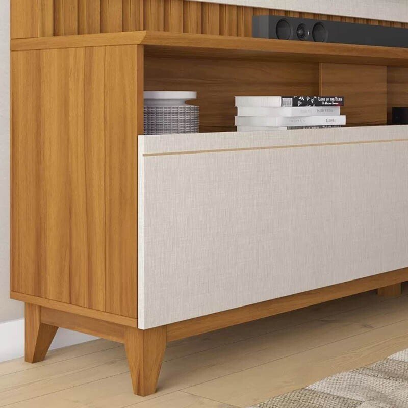 Home NT 1340 Larg. 1.83m Freijó/Off Ripado para TV até 65" - Notável - Imagem 5