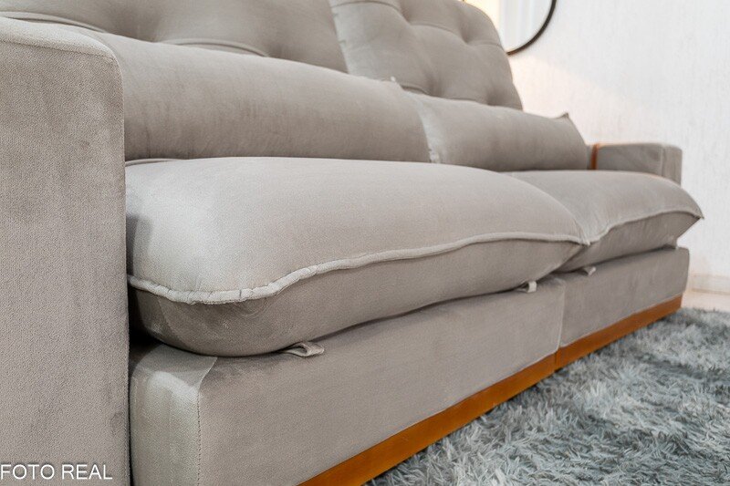 Sofá Retrátil Reclinável Toronto 2.50m Veludo Avelã 4052 - Molas Ensacadas - Imagem 8