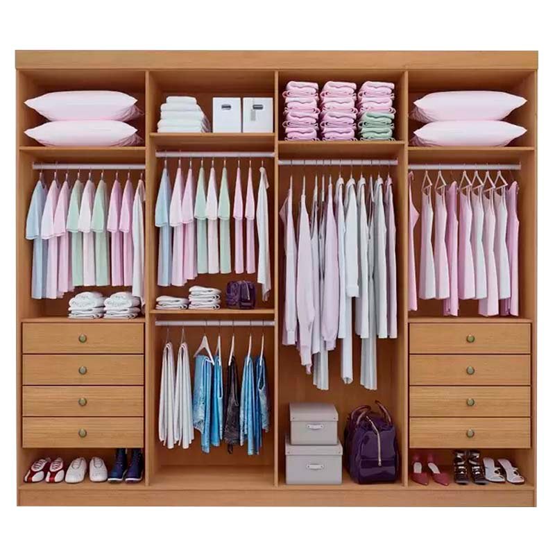 Roupeiro Casal Daymond Cinamomo 8 Portas 8 Gavetas 100% MDF Larg. 2.75m - D Doro - Imagem 3