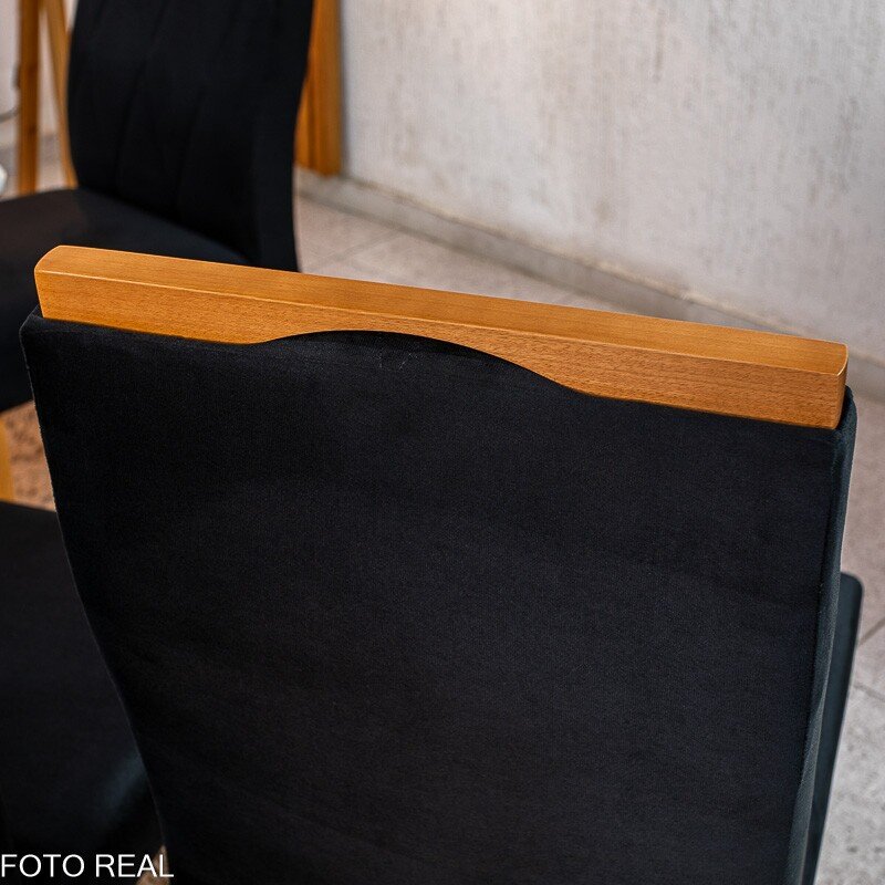 2 Cadeiras Lisboa Preto 504 Madeira Maciça Art Assento - Entregue Montada - Imagem 5