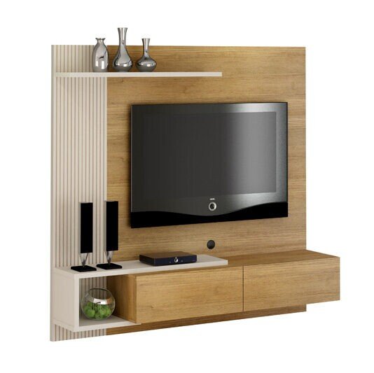 Home Suspenso Los Angeles Larg. 1.60m Cinamomo/Off para TV até 60" - Valdemóveis