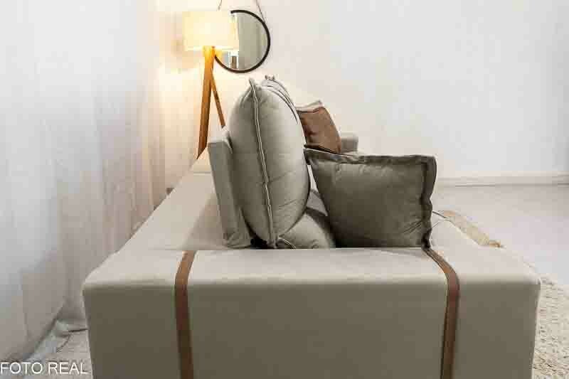 Sofá Retrátil Reclinável Gran Bello 2.90m Veludo Capuccino - Molas Ensacadas - Imagem 8