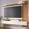 Home Suspenso Juriti Larg. 1.80m Off White/Freijó para TV até 70" - Colibri