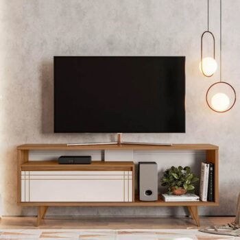 Rack Bancada NT 1315 Larg. 1.63m Freijó/Off para TV até 60" - Notável