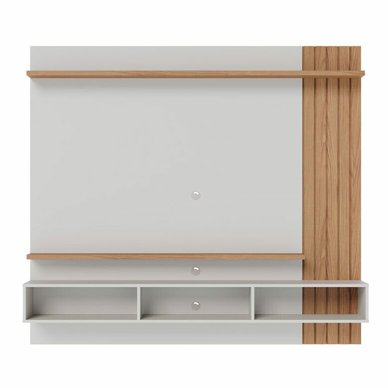 Home Suspenso Juriti Larg. 1.80m Off White/Freijó para TV até 70" - Colibri - Imagem 2