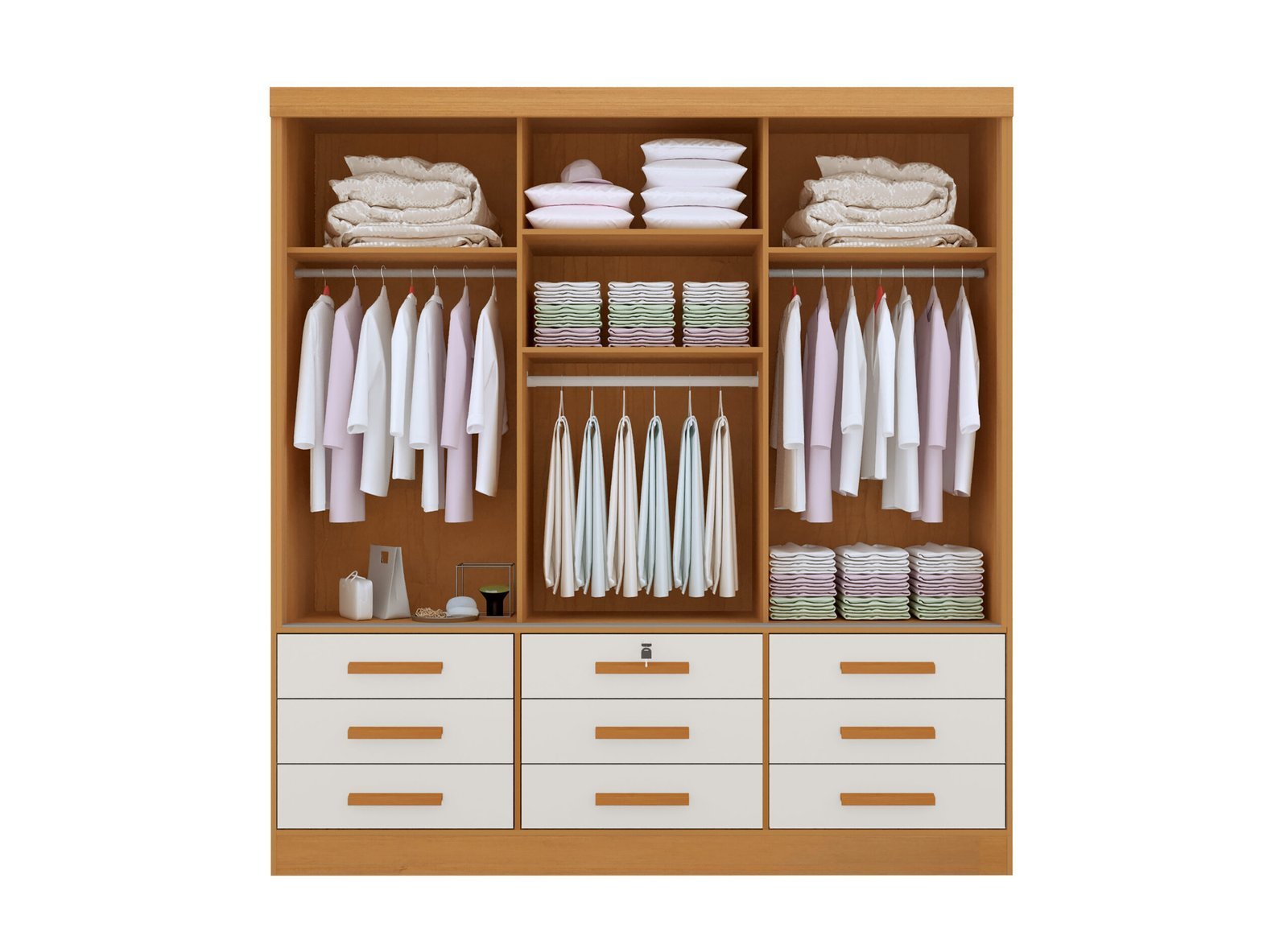 Guarda-Roupa 3 Portas Meridian 2,00 m Branco – D’DORO MÓVEIS - Imagem 2