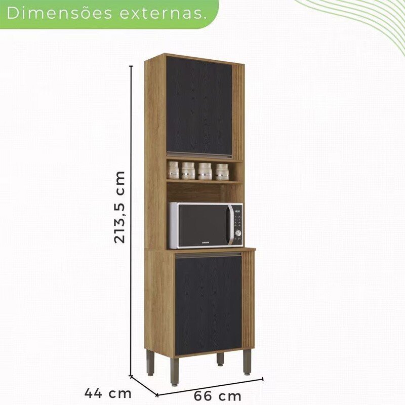 Torre Quente Cozinha Pérola Cinamomo/Preto Sallêto - Imagem 4