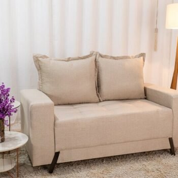 Sofá 2 lugares 8100 1.55m Linho Bege 24