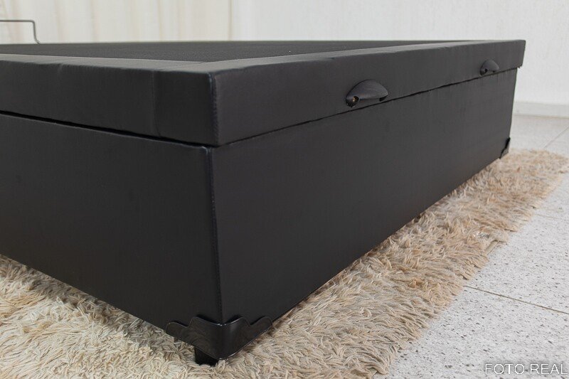 Box Baú Casal Eli Korino Preto Blindado 138x188x42 - Nature - Imagem 4