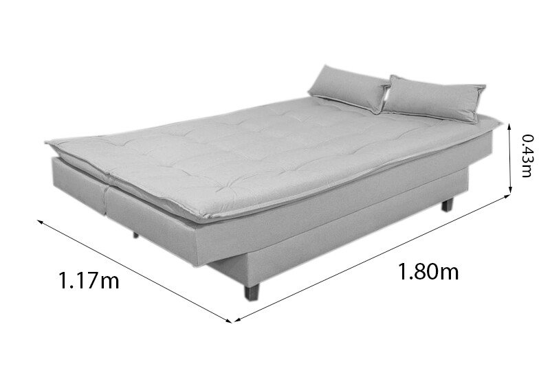 Sofá Cama Premium Veludo Bege 2269 Larg. 1.80m - Imagem 8