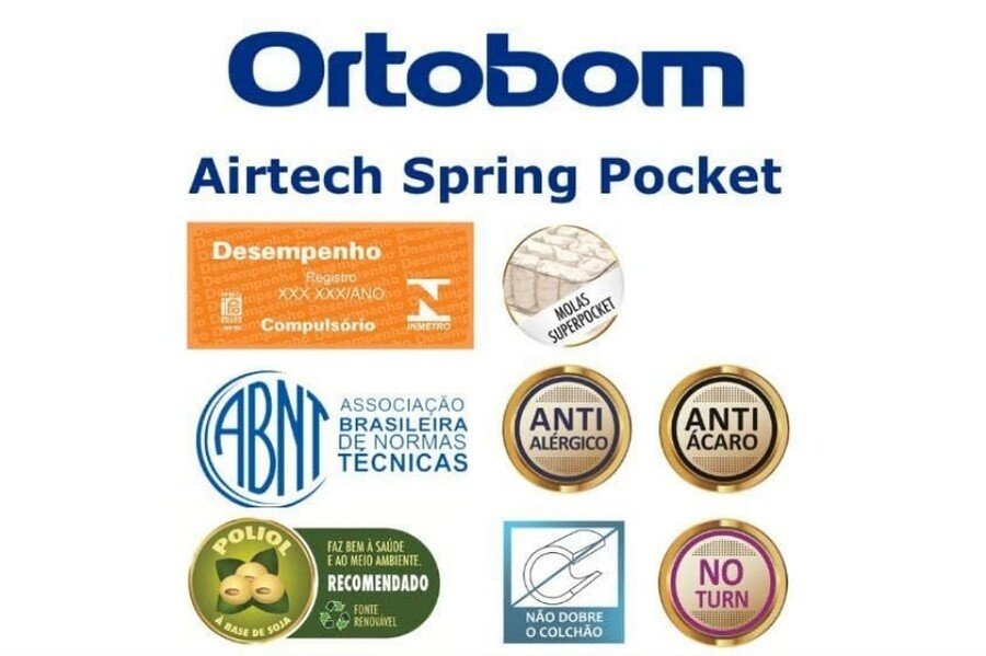 Colchão Casal Airtech Springpocket 138x188x25 Molas Ensacadas - Ortobom | Suporta até 240kg - Imagem 4