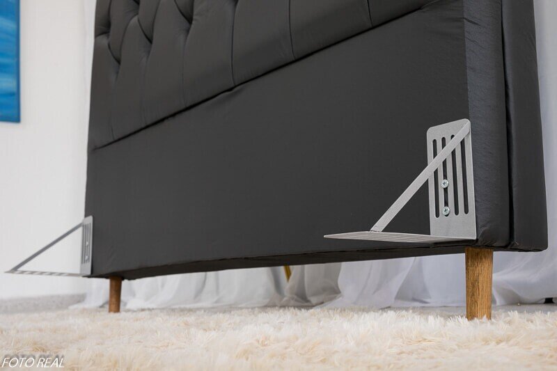 Cabeceira Casal Lavínia Korino Preto Largura 1.40m - Imagem 3