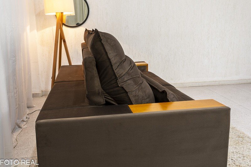 Sofá Retrátil Reclinável Gênova 2.30m Veludo Marrom 815 - Molas Ensacadas - Imagem 8