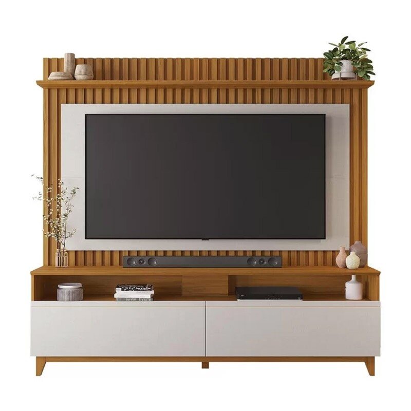 Home NT 1340 Larg. 1.83m Freijó/Off Ripado para TV até 65" - Notável - Imagem 6