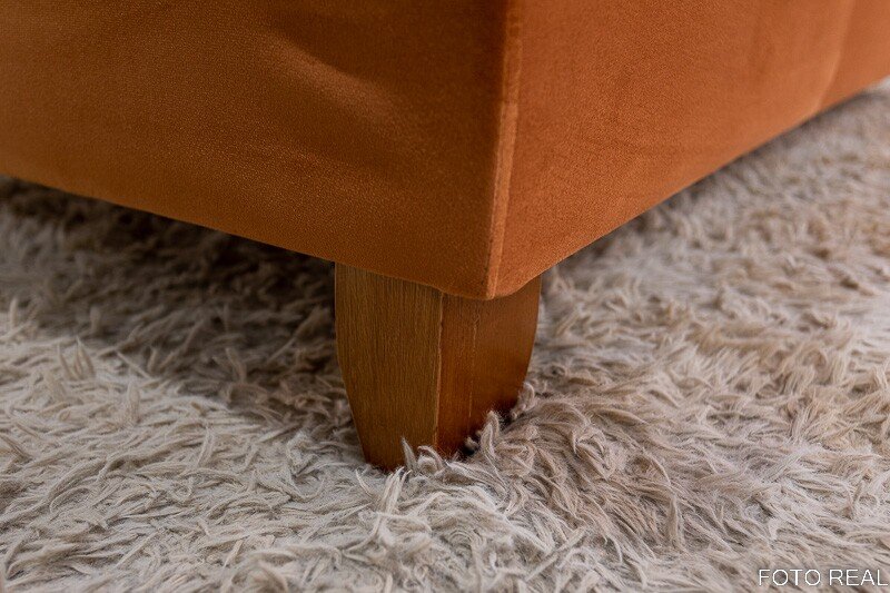 Sofá Cama Arpoador Veludo Terracota 12116 Larg. 1.85m - Imagem 8