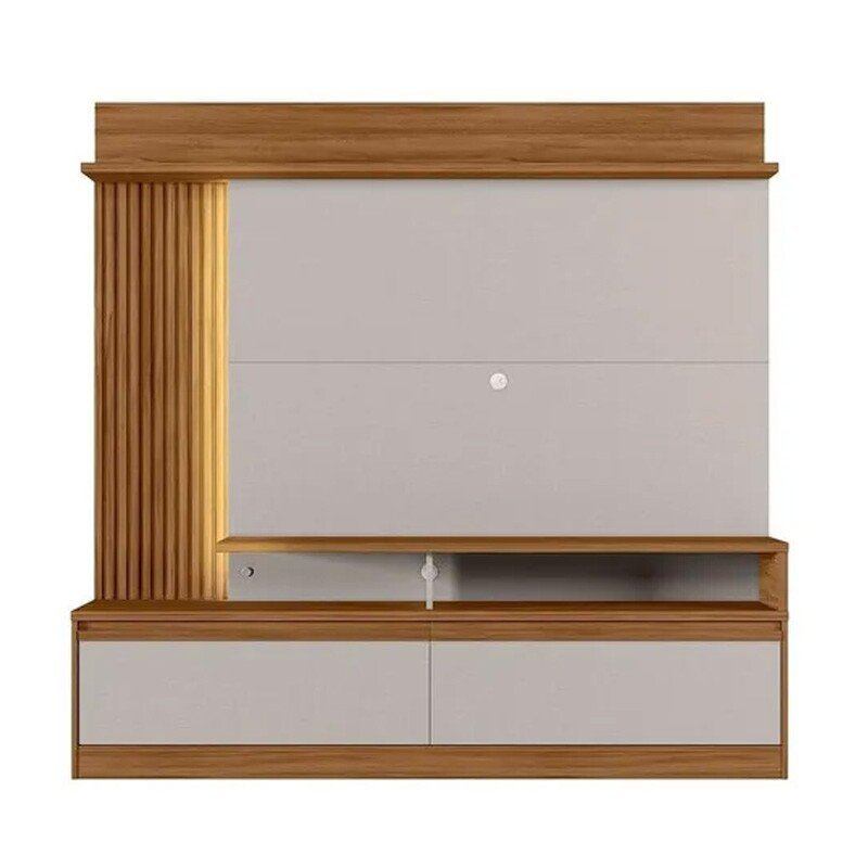 Home NT 1295 Larg. 1.83m Freijó/Off C/ Detalhe Ripado para TV até 60" - Notável - Imagem 6