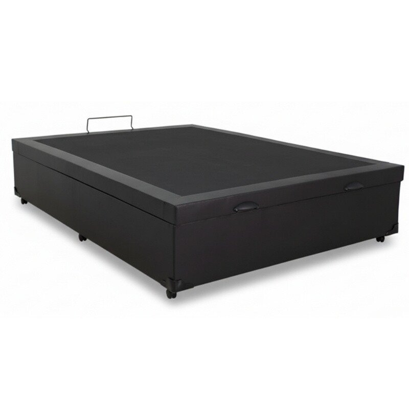 Box Baú Casal Eli Korino Preto Blindado 138x188x42 - Nature - Imagem 2