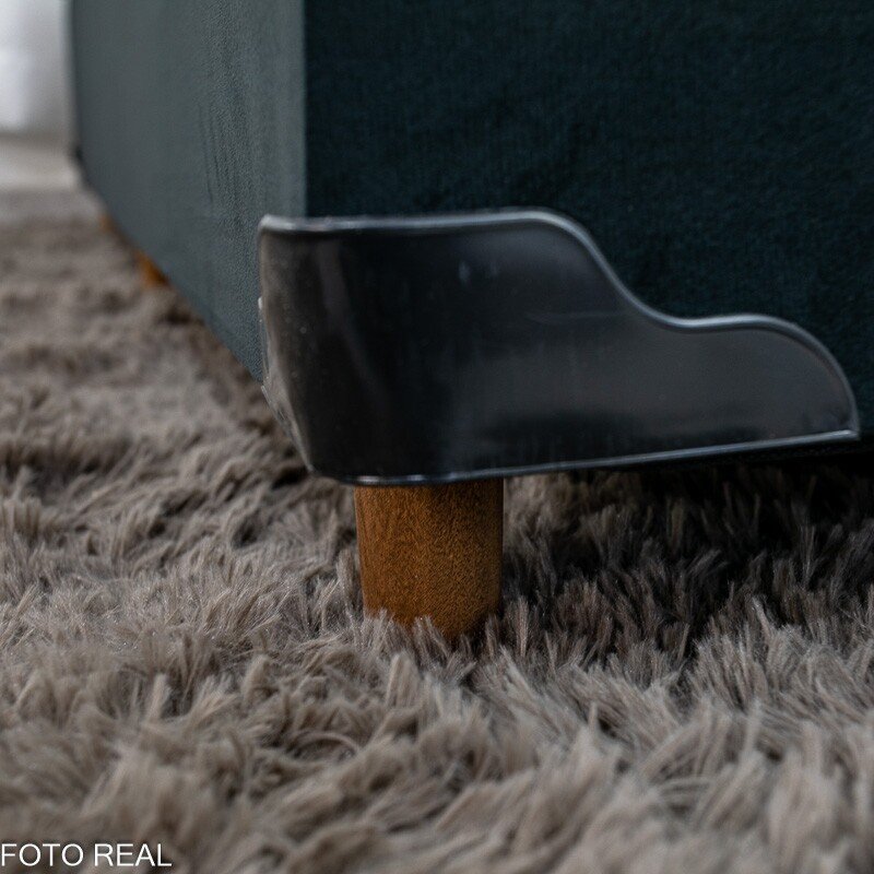 Box Baú Solt. Pop Veludo Preto Nature + Colchão Solt. Soffie Lotus 100% Espuma D20 88x188x12 - Nosso Sonho - Imagem 5