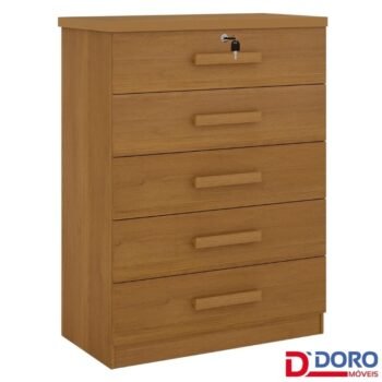 Cômoda Ipanema Cinamomo 5 Gavetas Larg. 0.85m - D Doro