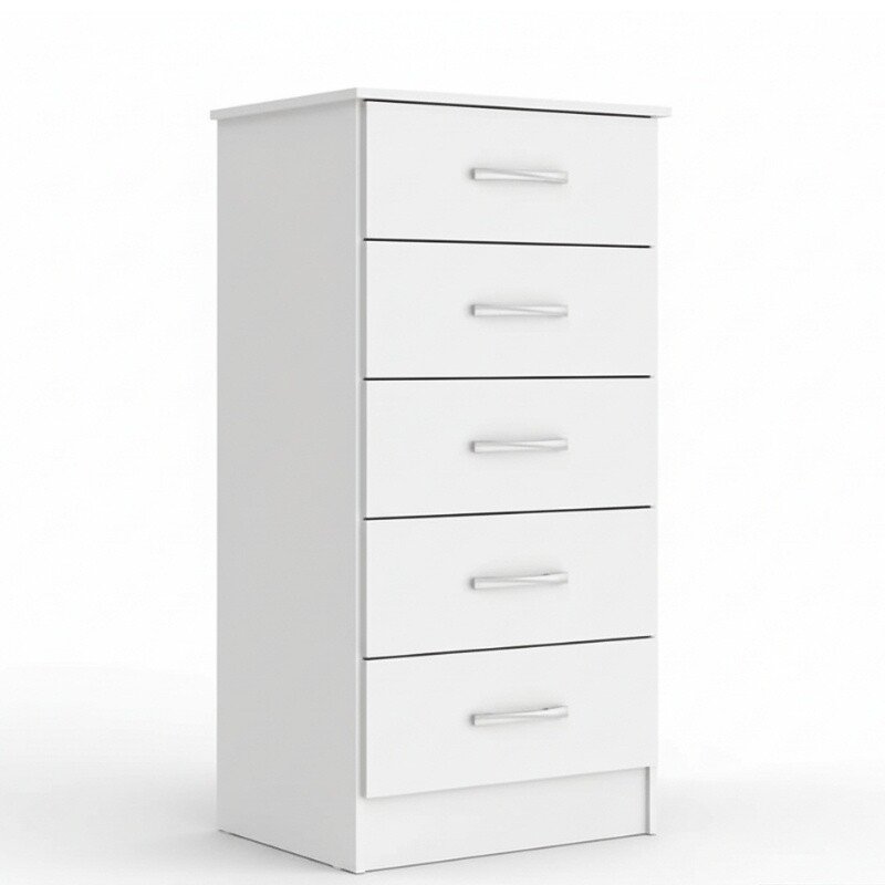 Cômoda Jamile Larg. 0.49m Branco 5 Gavetas - San Marino
