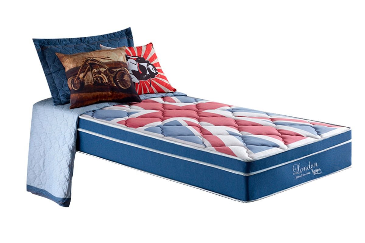 Colchão Solteiro London Molas Superlastic 188x88x26 - Anjos