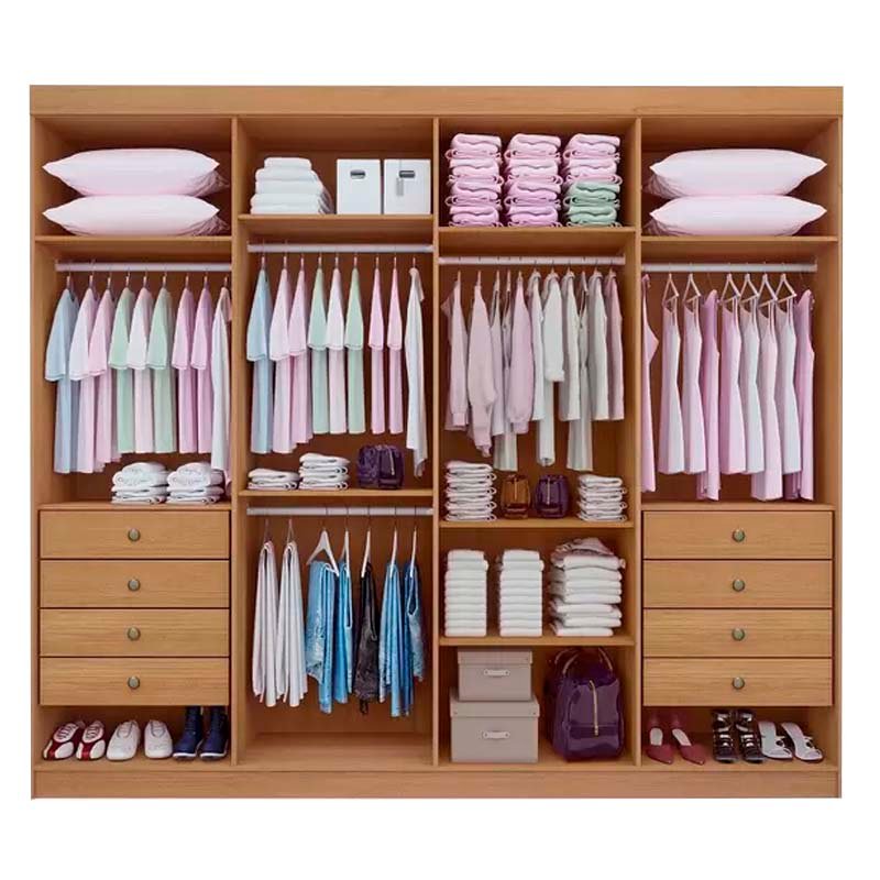 Roupeiro Casal Daymond Cinamomo 8 Portas 8 Gavetas 100% MDF Larg. 2.75m - D Doro - Imagem 2