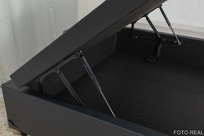 Box Baú Casal Eli Korino Preto Blindado 138x188x42 - Nature - Imagem 3