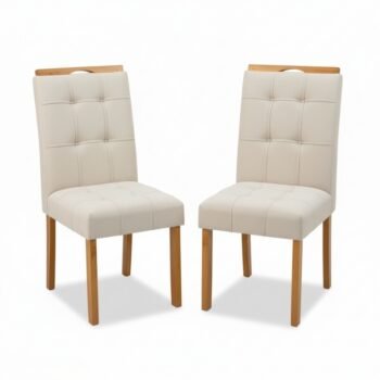 2 Cadeiras Londres Veludo Avelã Madeira Maciça Minas Plac - Entregue Montada