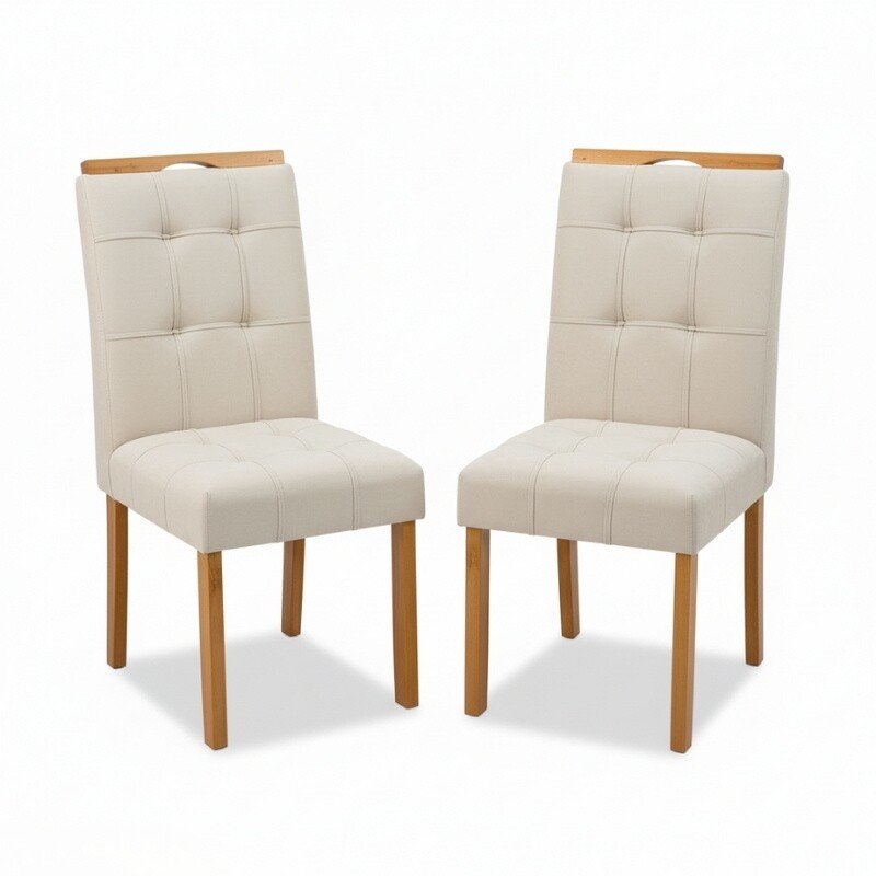 2 Cadeiras Londres Veludo Avelã Madeira Maciça Minas Plac - Entregue Montada