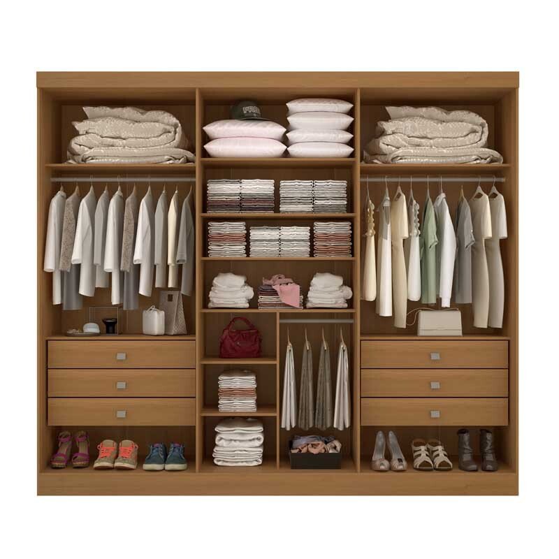 Roupeiro Casal Da Vinci Plus Branco 6 Portas 6 Gavetas 100% MDF Larg. 2.75m - D Doro - Imagem 2