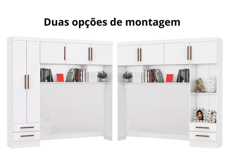 Modulado 4 Portas 2 Gavetas Branco Larg. 2.04m - Carioca - Imagem 5