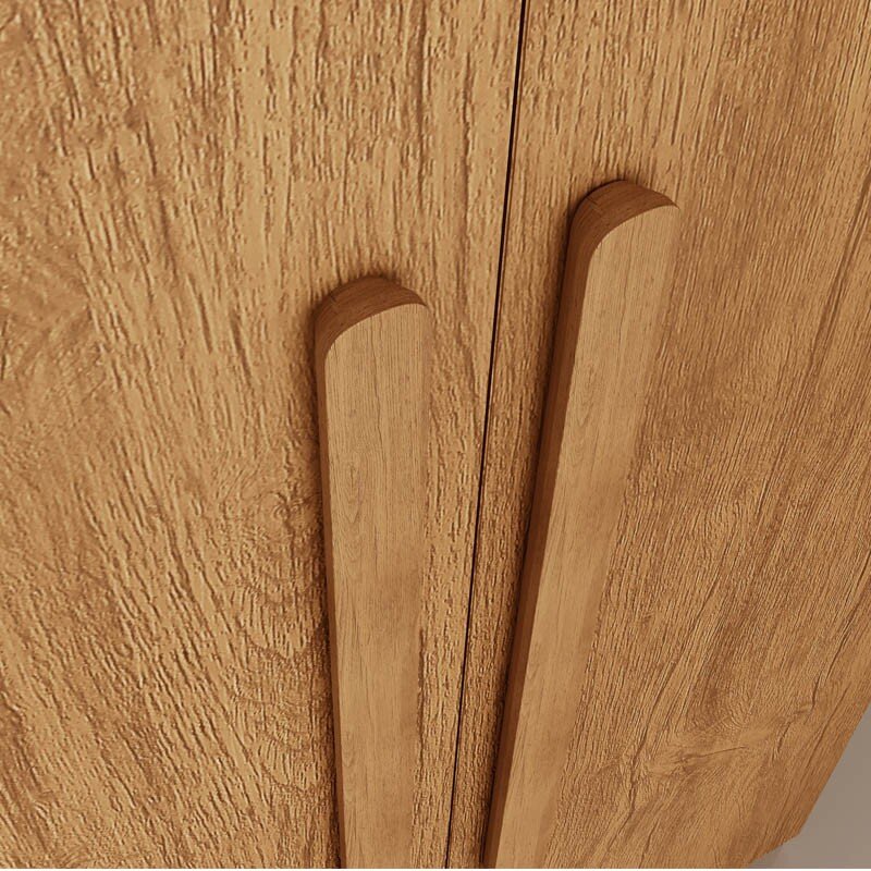 Guarda-roupa Império Nature 4 Portas 3 Gavetas Larg. 1.80m 100% MDF Rufato - Imagem 6