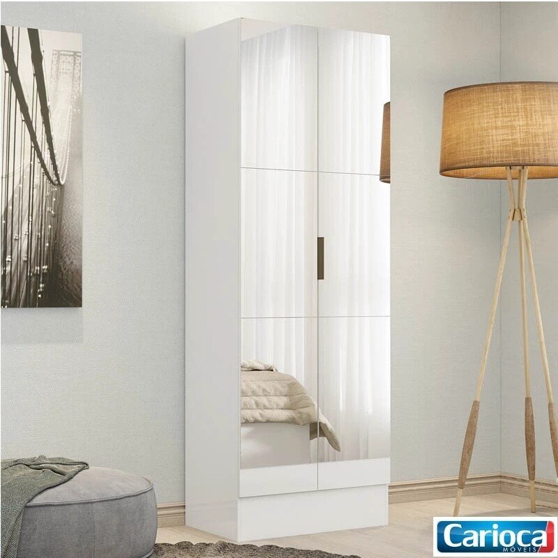 Multiuso Sapateira Maricá Premium Branco 2 Portas C/Espelho Larg. 0.54m - Carioca