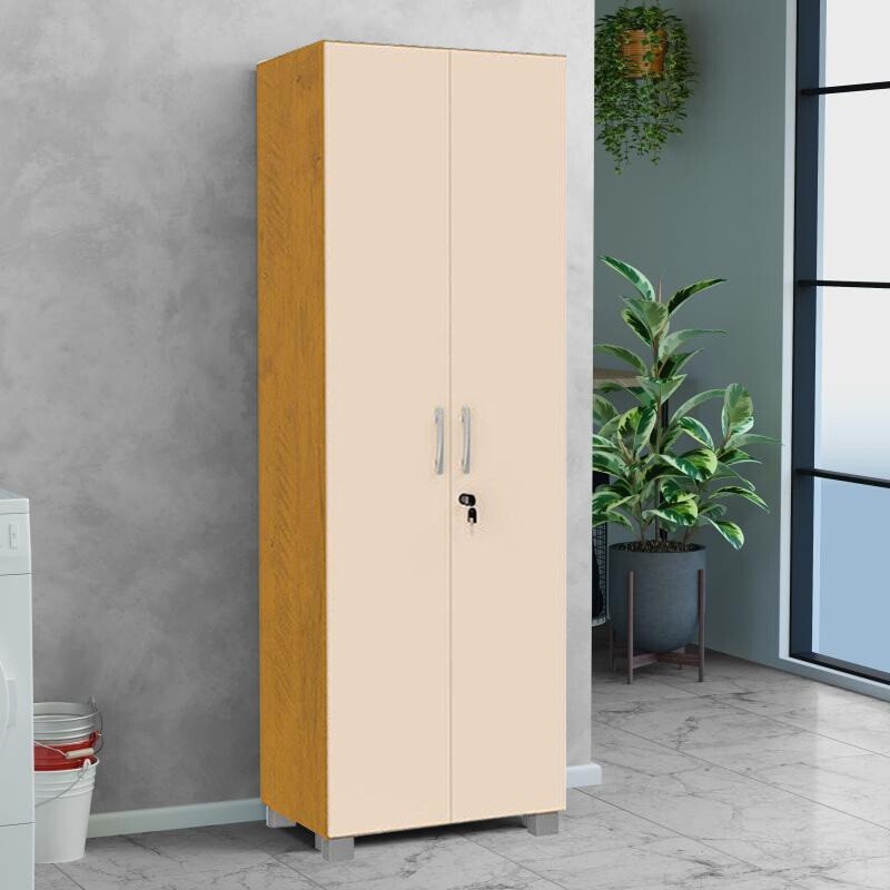 Multiuso Vegas Larg. 0.60m Noce TX/Pérola 2 Portas C/Pés - San Marino - Imagem 3