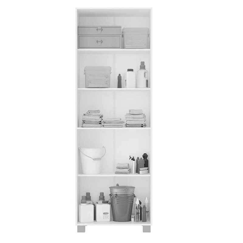 Multiuso Vegas Larg. 0.60m Noce TX/Pérola 2 Portas C/Pés - San Marino - Imagem 2