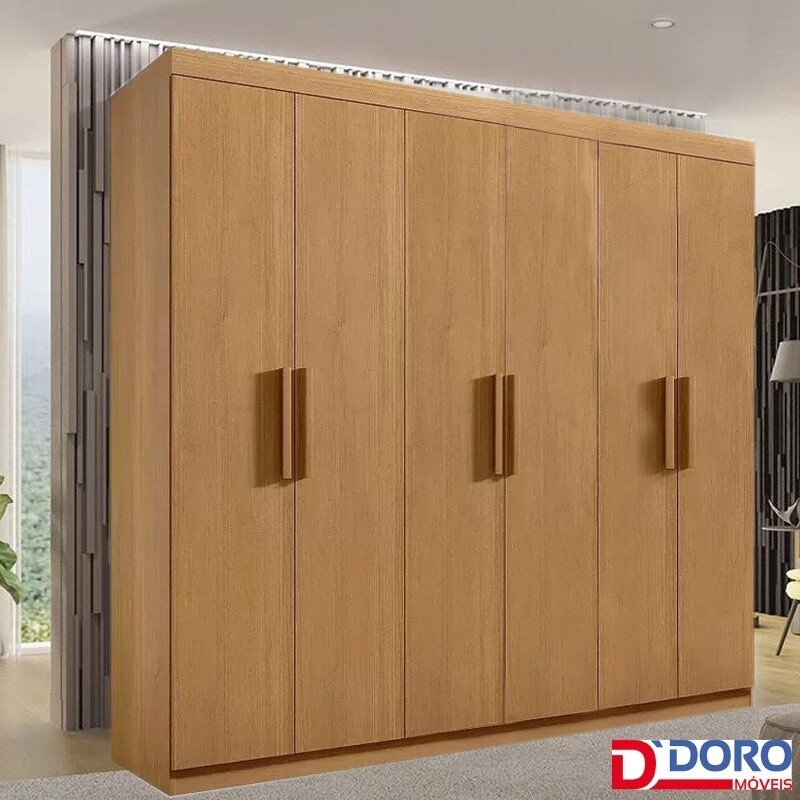 Roupeiro Casal Colibri 6 Portas 6 Gavetas larg. 2.05m Cinamomo D Doro