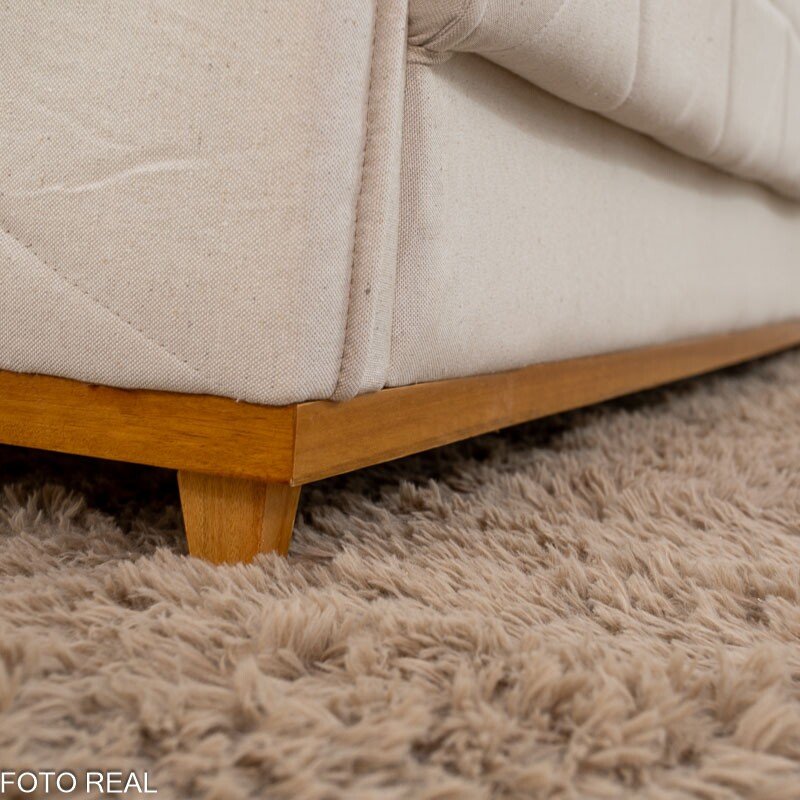 Sofá 3 lugares Vican Larg. 2.00m Linho Bege 5044 - Molas Bonnel - Imagem 11