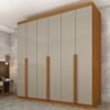 Guarda-Roupa 6 Portas Joinville/Andorra 2,18 m Cinamono/Off White - TCIL