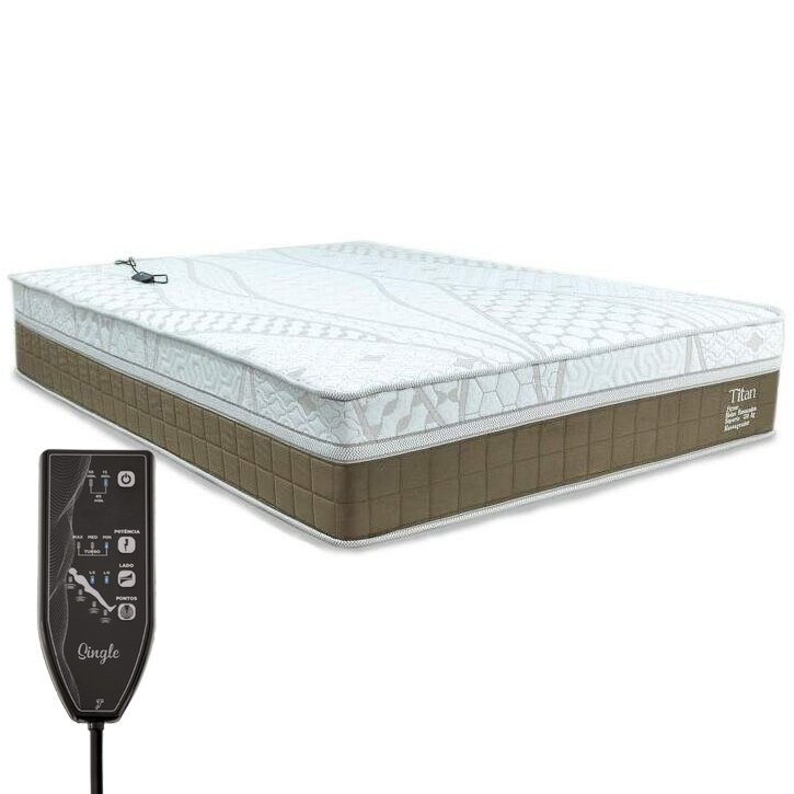 Colchão Queen Terapêutico Massageador Titan/Thor 34 cm D28 Molas ensacadas - VIERO MÓVEIS