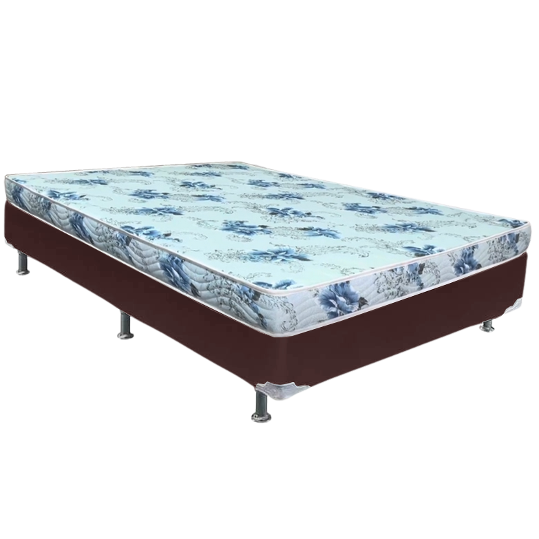Colchão Casal Dream Soft + Base Box Simples Corino Marrom – ORTOBOM + ALTO NÍVEL CAMAS E COLCHÕES - Imagem 2