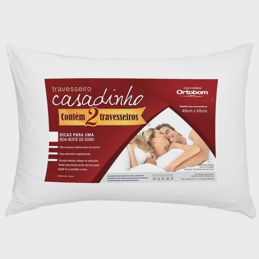 Kit 2 Travesseiros Casadinho - ORTOBOM