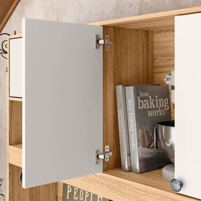 Kit Cozinha Erva Doce 120 Freijó/Off White Cristal - NICIOLI - Imagem 4