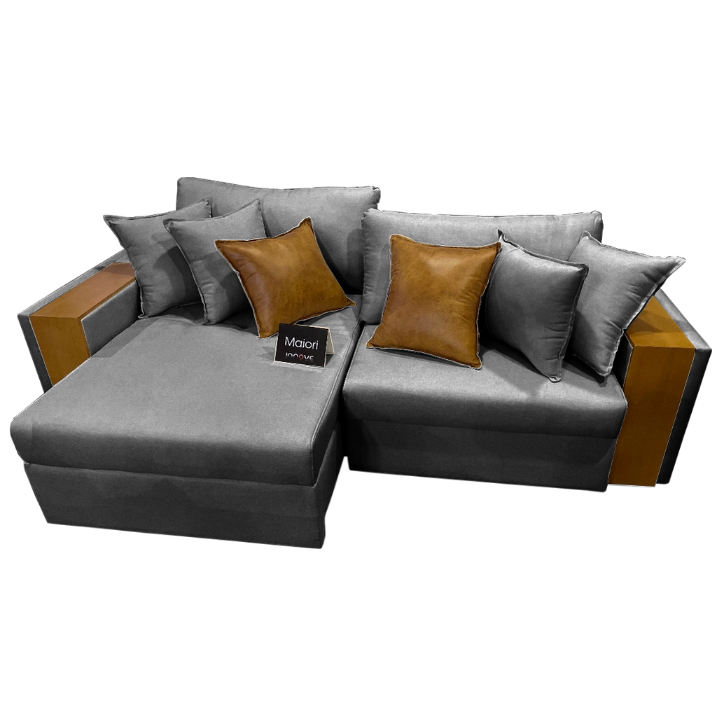 Sofá Cama Retrátil Maiori 2,52 m Linho Grafite 06 - INNOVE ESTOFADOS - Imagem 3