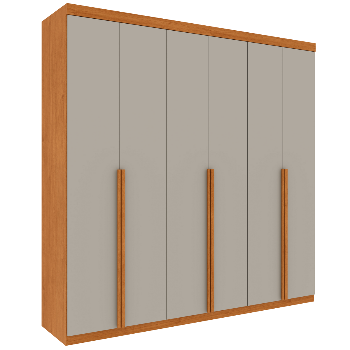 Guarda-Roupa 6 Portas Joinville/Andorra 2,18 m Cinamono/Off White - TCIL - Imagem 5