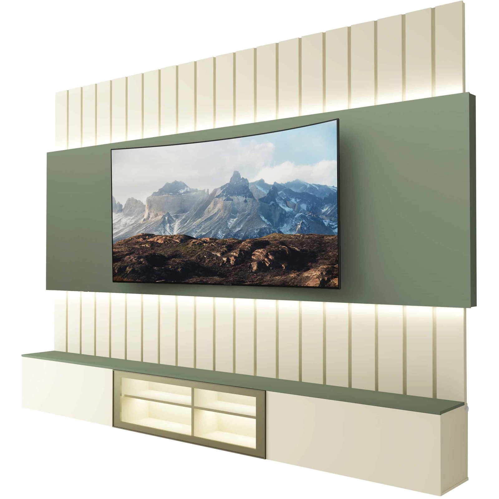 Home Suspenso até 85″ Soberano Reflecta 230 Off White/Verde Floresta – GELIUS - Imagem 5