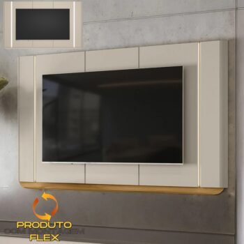 Painel até 75" Santorini Off White/Tauari Fosco - LINEA BRASIL