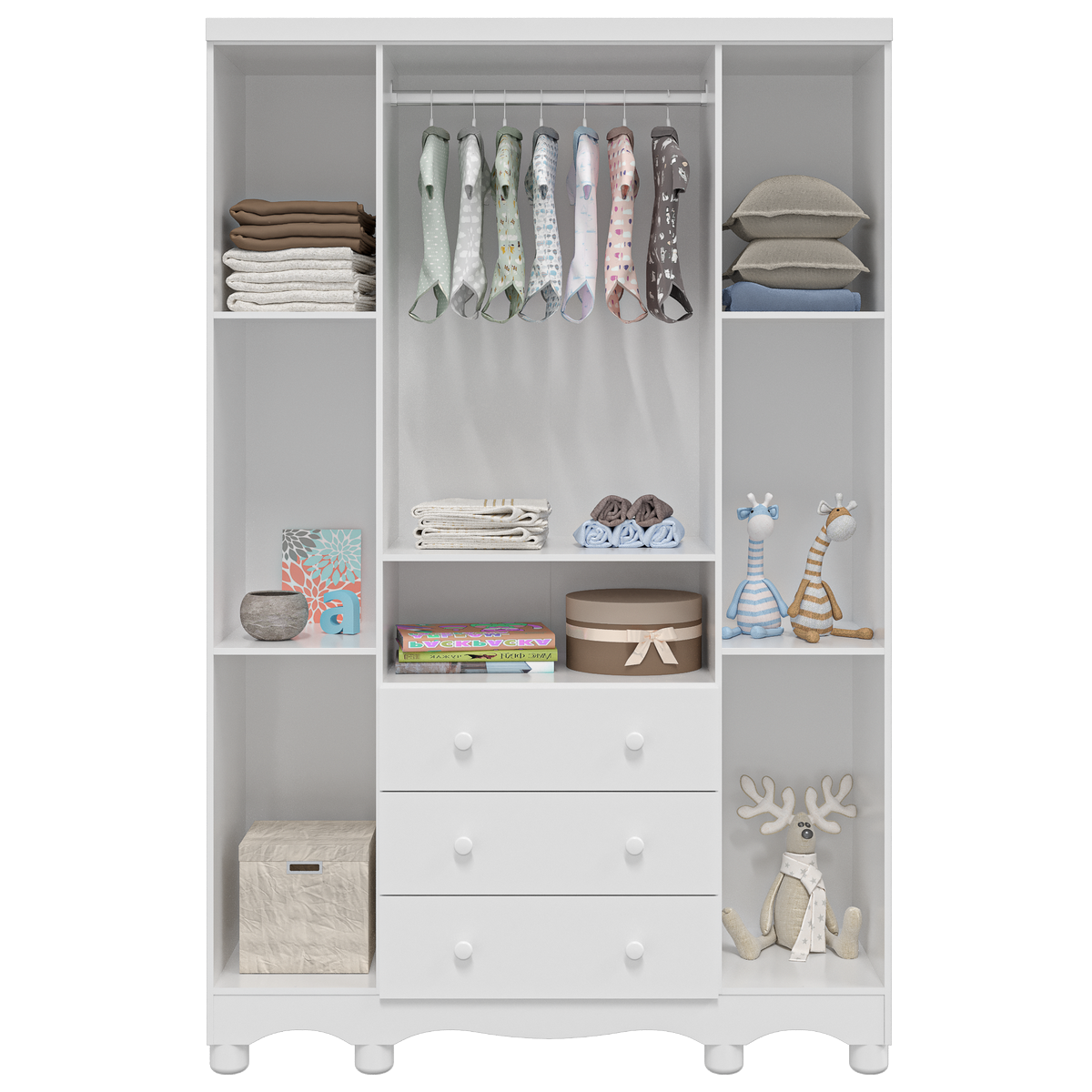 Guarda-Roupa 4 Portas Tedy Branco Brilho - PEROBA MÓVEIS - Imagem 6