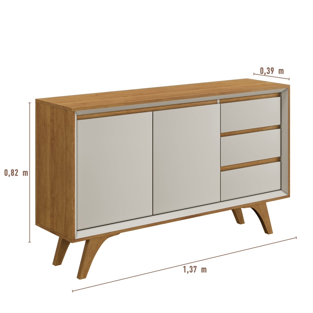 Buffet Vertex Naturale/Off White - MAVAULAR - Imagem 3