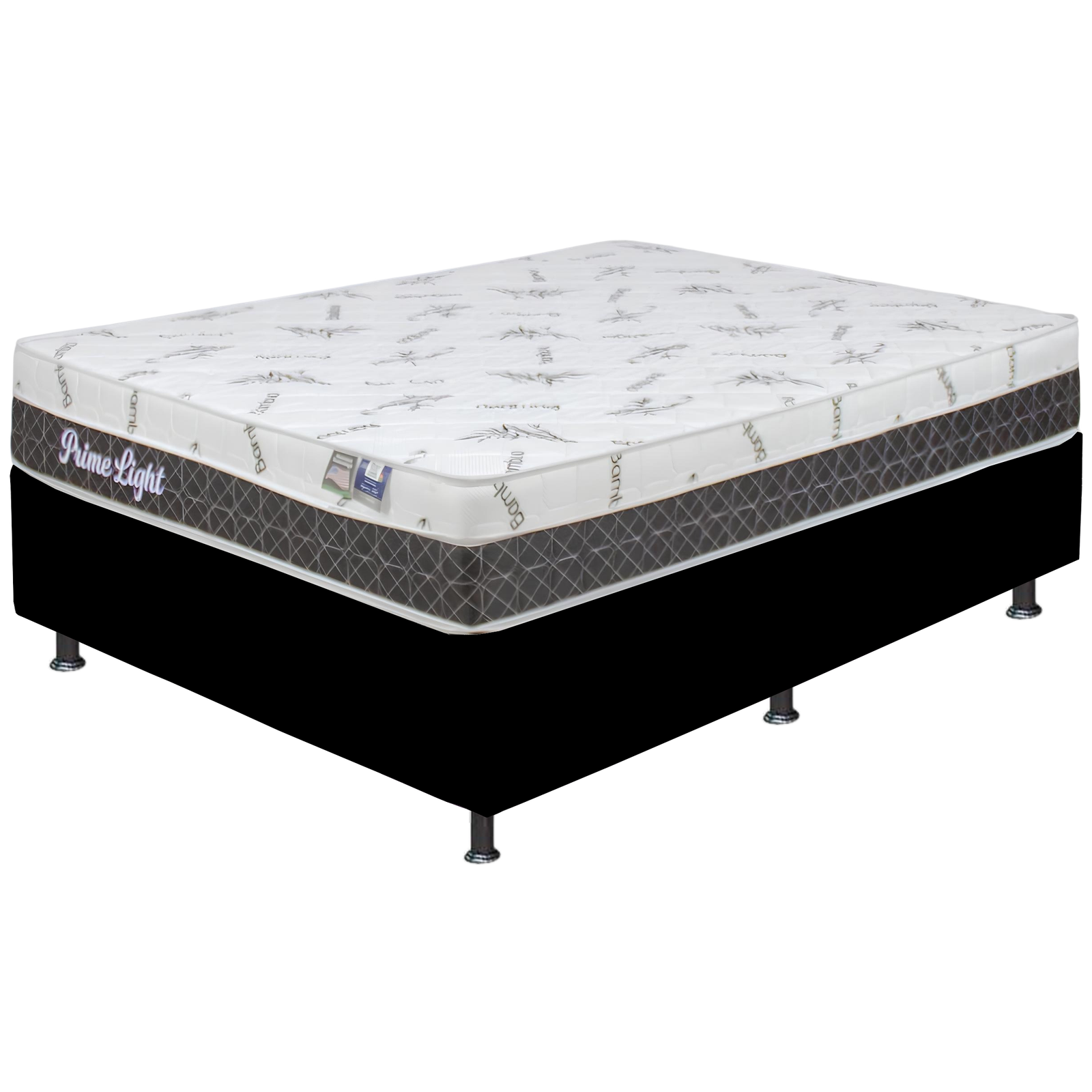 Colchão Casal Prime Light 30 cm D28 + Base Box Simples Corino Preto – ORTHOPRIME + BIOSTAR - Imagem 2